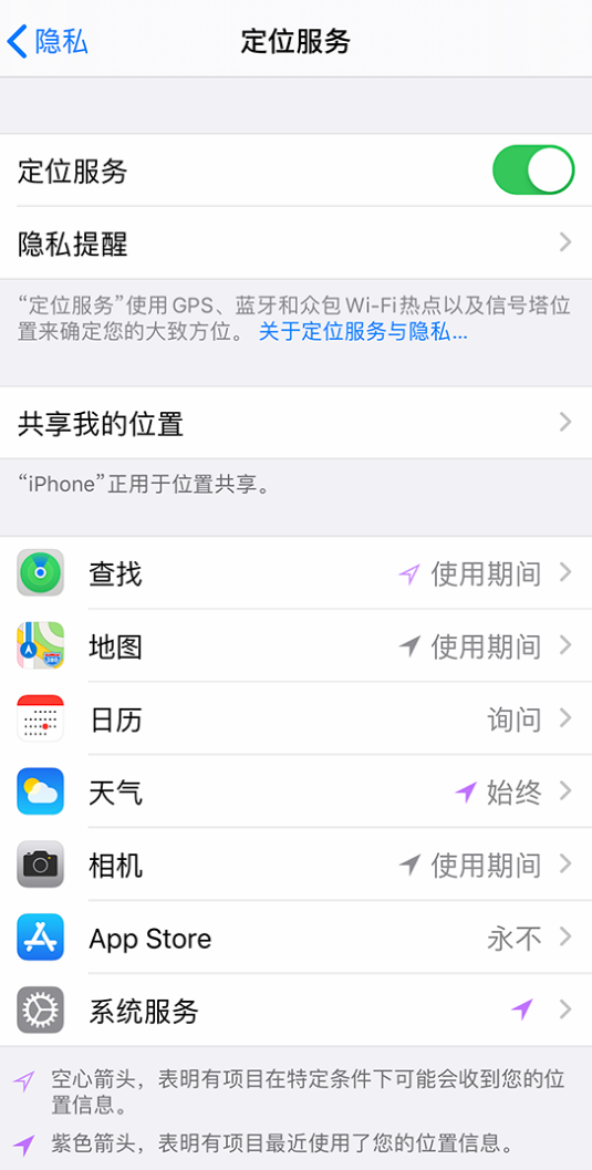 白玉苹果手机维修分享iPhone 状态栏中时间显示为蓝色图标是什么情况 
